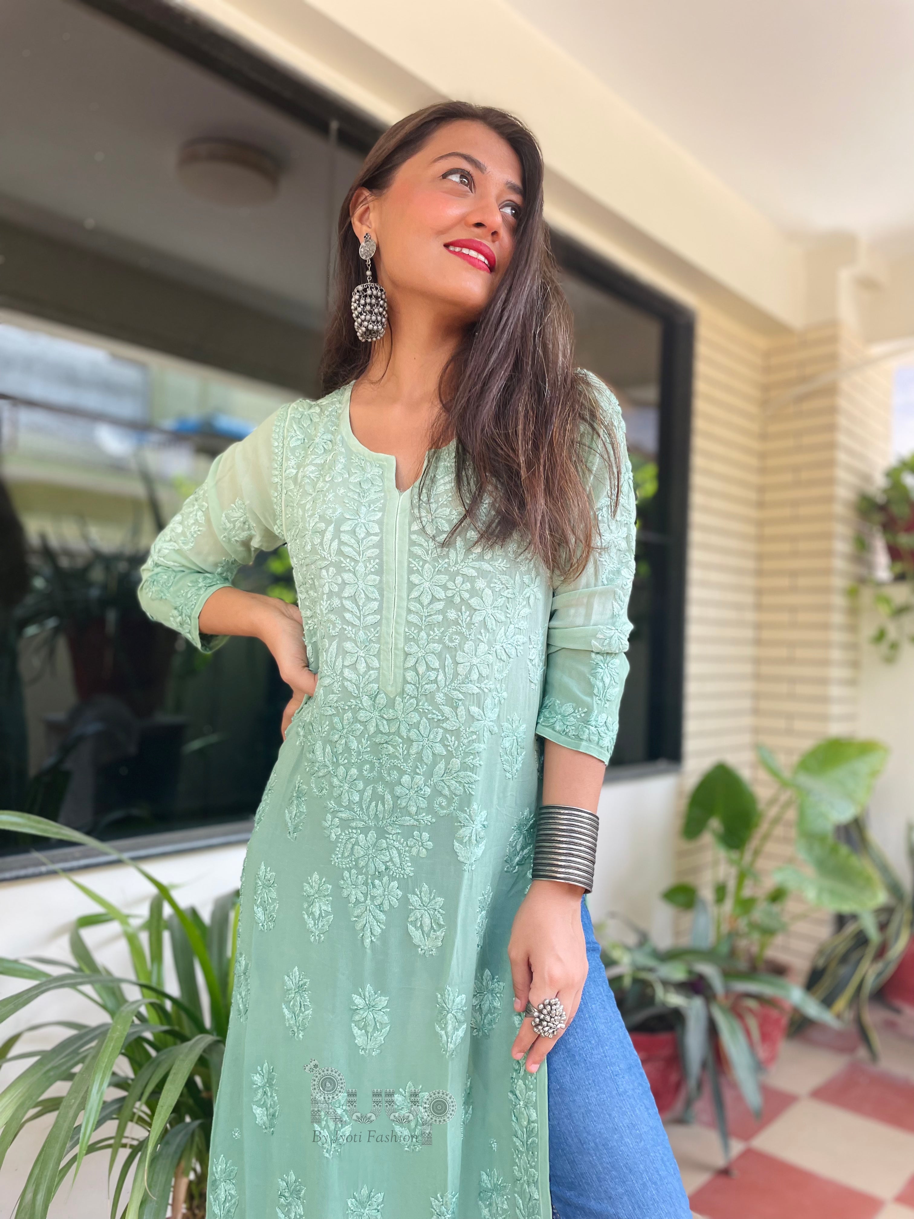 Dark Sea Green Designer Heavy Embroidered Bridal Anarkali Gown | Saira's  Boutique